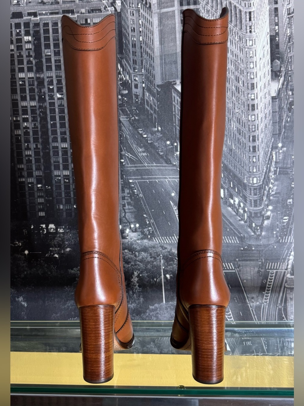Saint Laurent Kate 105 Western Knee-High Boots | New Papaya | Size 38 | NIB - Picture 9 of 16